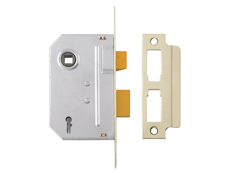 PM320 3 Lever Mortice Sashlock Polished Brass 65mm 2.5in, Yale Locks