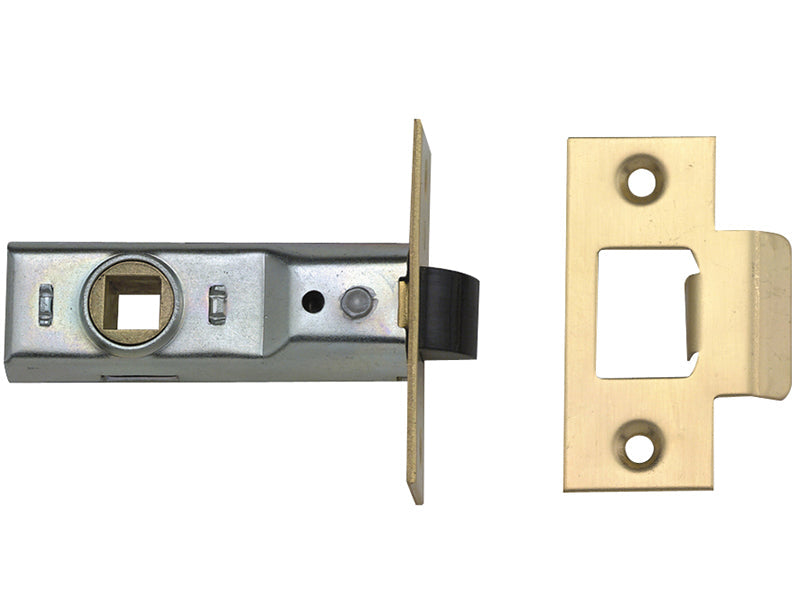 M888 Tubular Mortice Latch 64mm 2.5 in Polished Brass Pack of 3, Yale Locks