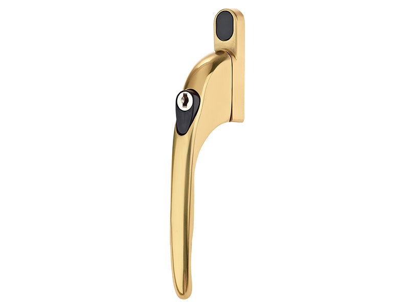 PVCu Window Handle Polished Brass Finish, Yale Locks