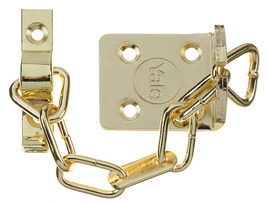 WS6 Security Door Chain - Electro Brass Finish, Yale Locks