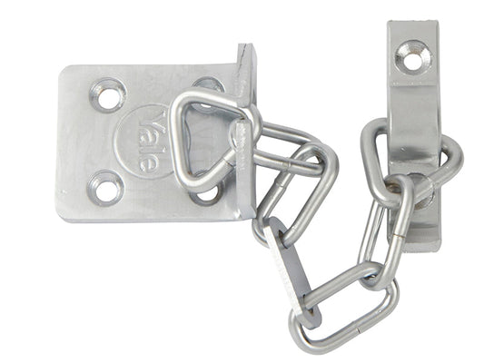 WS6 Security Door Chain - Satin Chrome Finish, Yale Locks