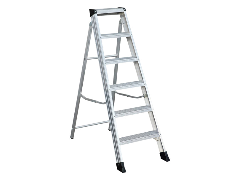 EN 131 Professional Swingback Steps, Open 1.06m Closed 1.22m 5 Rungs, Zarges