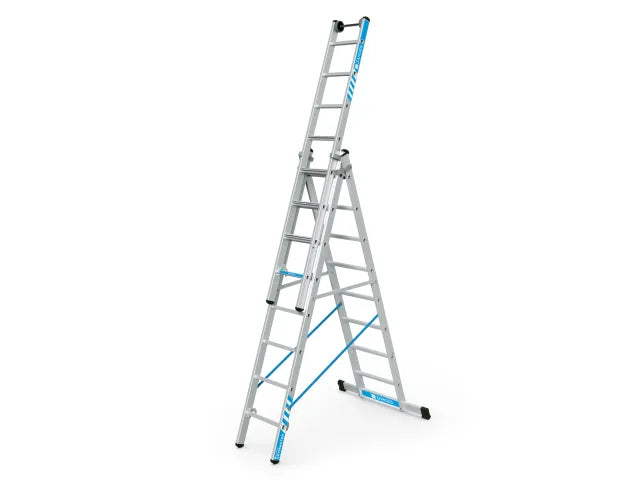 Skymaster Plus X Combination Ladder 3-Part 3 x 8 Rungs, Zarges