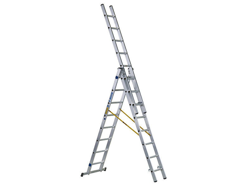 D-Rung Combination Ladder 3-Part 3 x 8 Rungs, Zarges