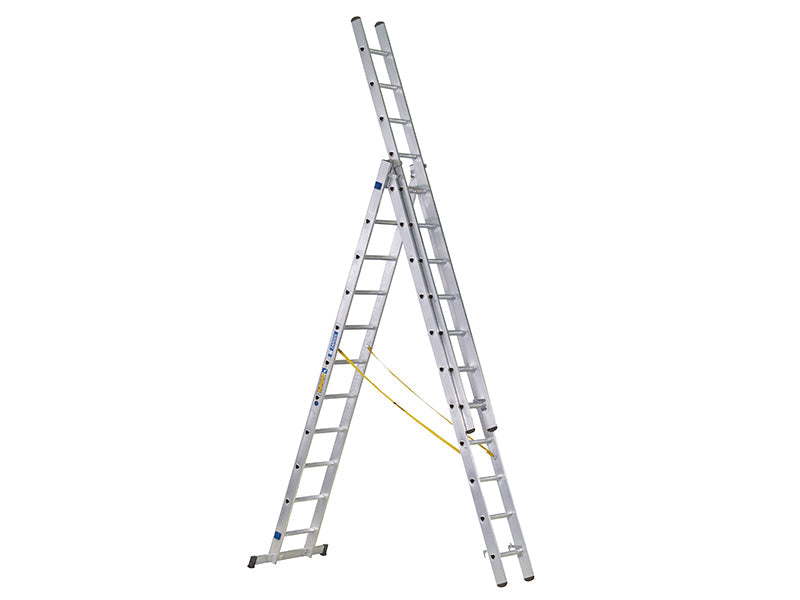 D-Rung Combination Ladder 3-Part 3 x 10 Rungs, Zarges