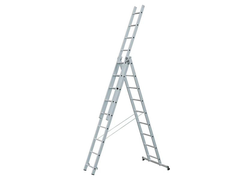 Light Trade Combination Ladder 3-Part 3 x 8 Rungs, Zarges