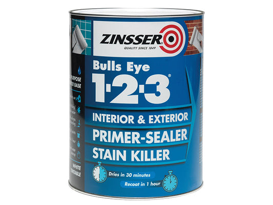 Bulls Eye® 1-2-3 Primer & Sealer Paint 1 litre, Zinsser