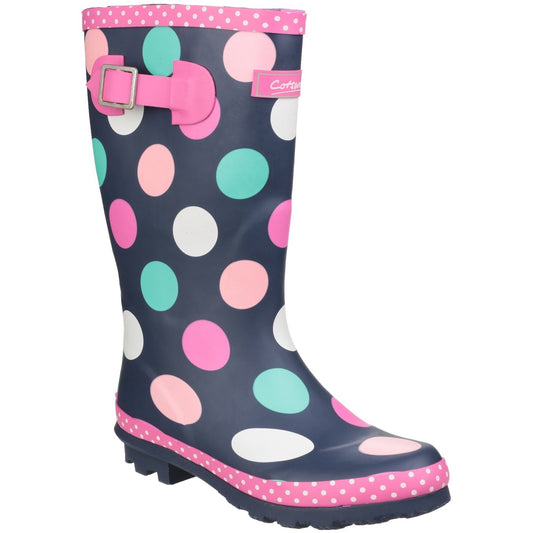 Dotty Jnr Pull On Wellington Boot, Cotswold