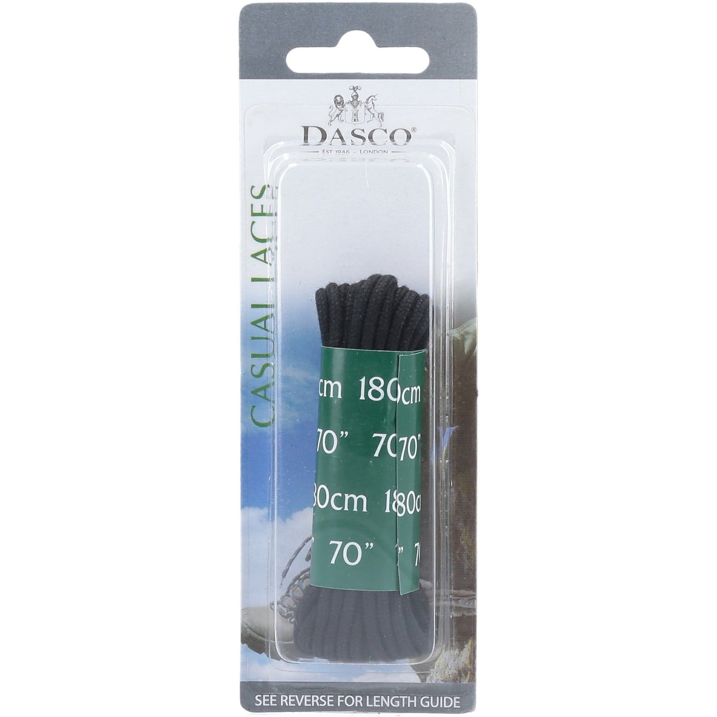 180cm Round Boot Lace 6 Pack, Dasco