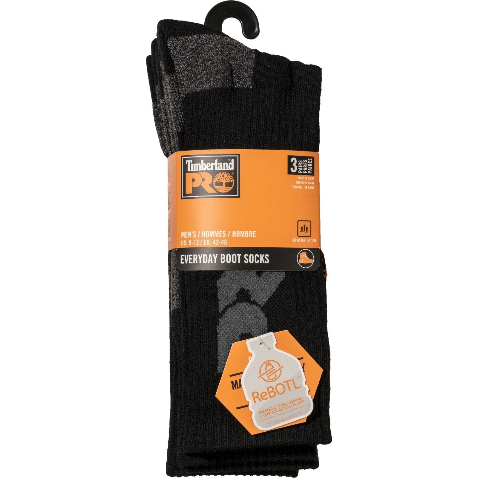 Big Logo Half Cushion Crew Sock 3 Pack, Timberland Pro