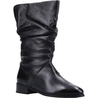 Rosalindas Ruched Calf Boots, Dune