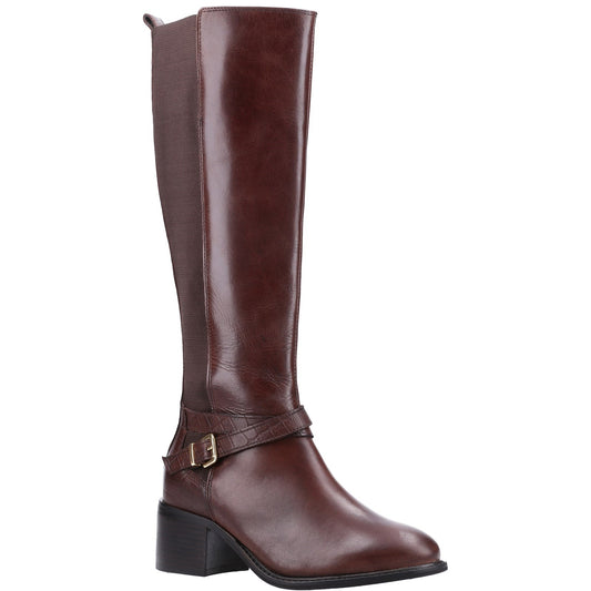 Tildings Strap Detail High Leg Boot, Dune