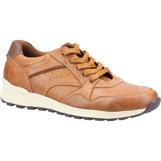 Epney Leather Lace Trainer, Cotswold