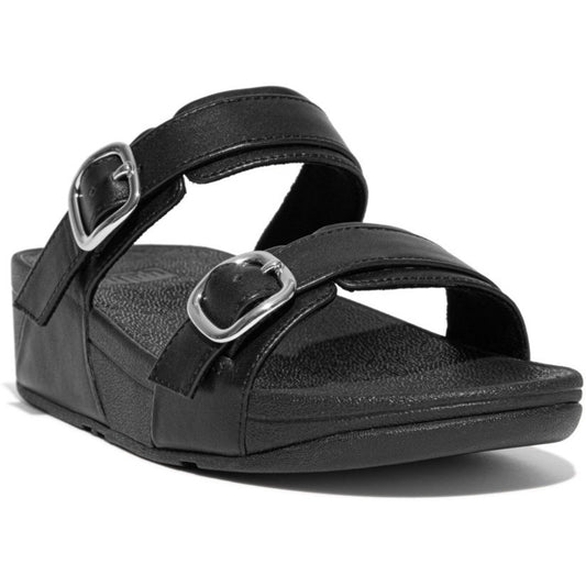 Lulu Adjustable Leather Slides, Fitflop