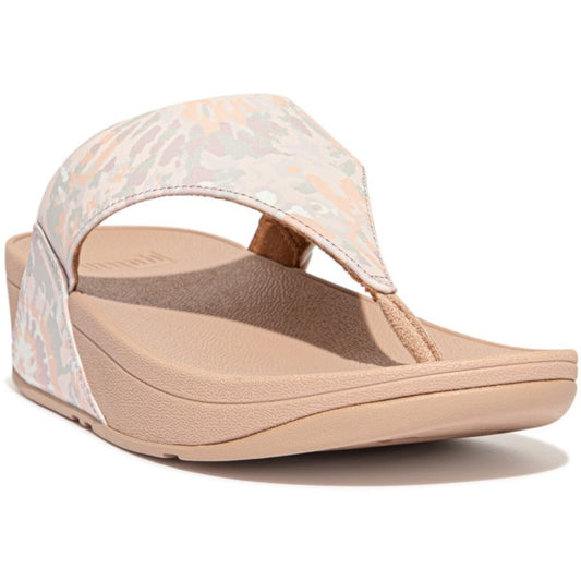 Lulu Art-Dye Leather Toe-Post Sandals, Fitflop