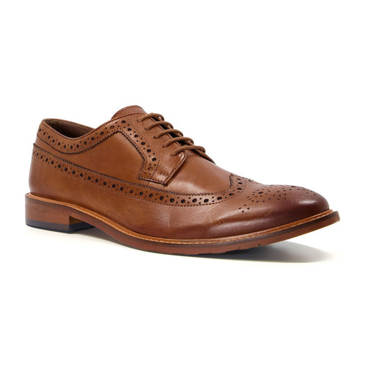 Superior Leather Wingtip Brogue Shoes, Dune