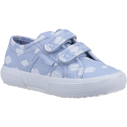 2750 Kids Straps Cloud Print Trainer, Superga