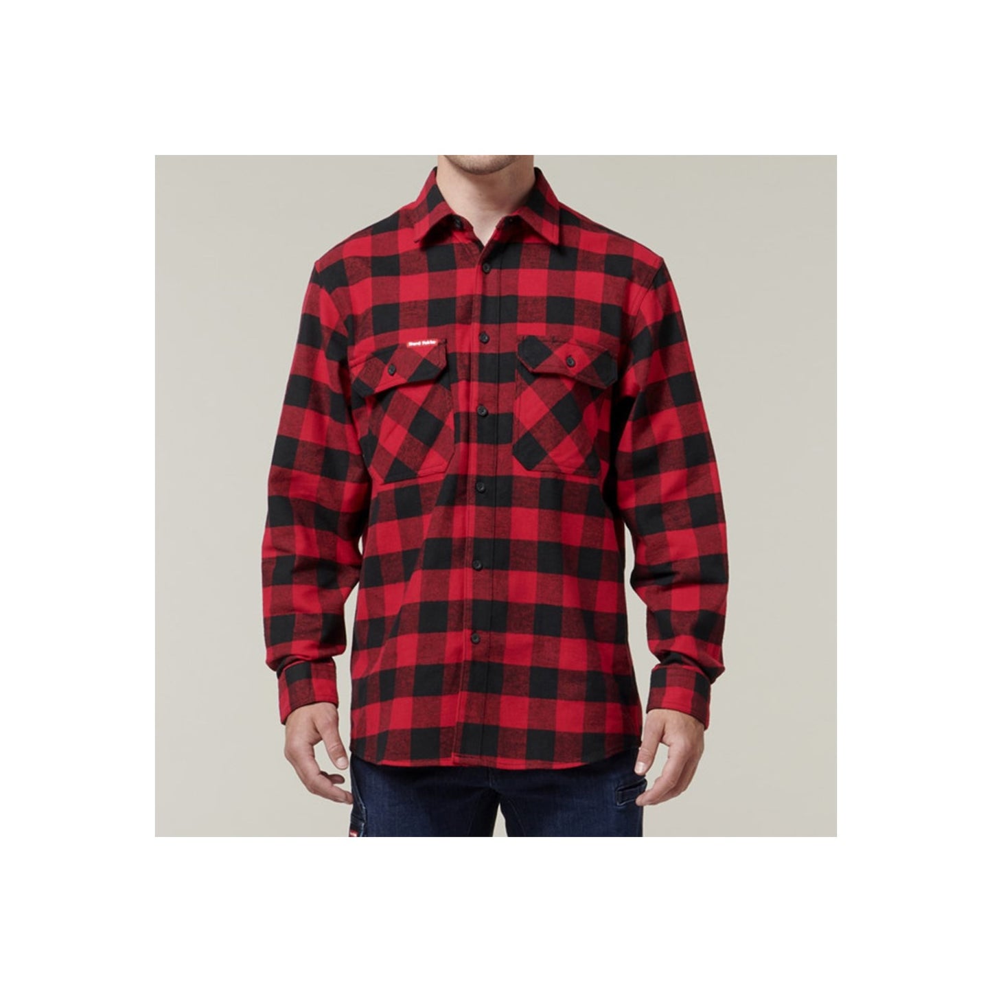 Long Sleeve Check Flannel Shirt, Hard Yakka