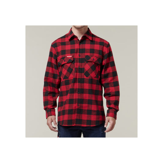 Long Sleeve Check Flannel Shirt, Hard Yakka