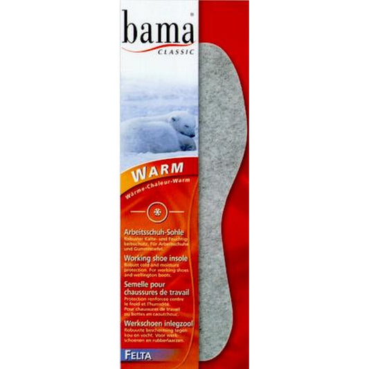 Bama Warm Felta Sox Insole 5 Pack, Dasco